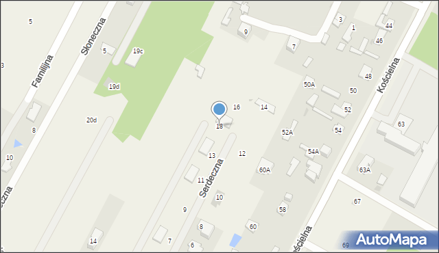 Łajski, Serdeczna, 18, mapa Łajski