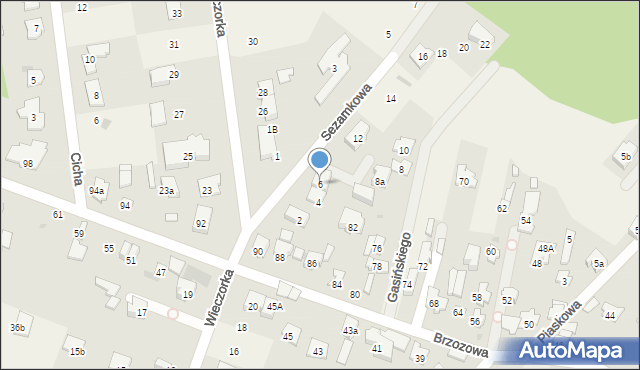 Laski, Sezamkowa, 6, mapa Laski