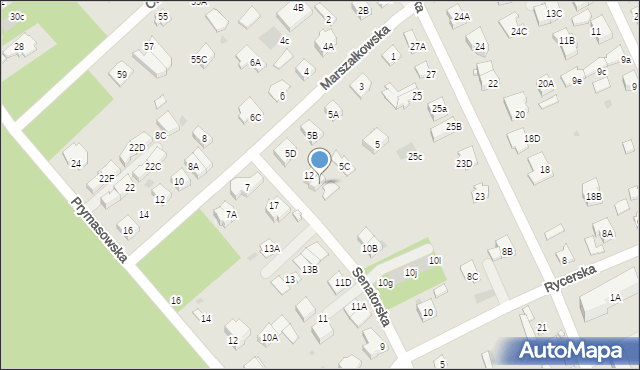 Legionowo, Senatorska, 12A, mapa Legionowo