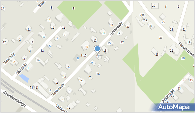 Łódź, Serenady, 11, mapa Łodzi