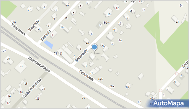 Łódź, Serenady, 5, mapa Łodzi