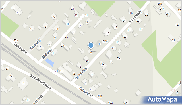 Łódź, Serenady, 6, mapa Łodzi