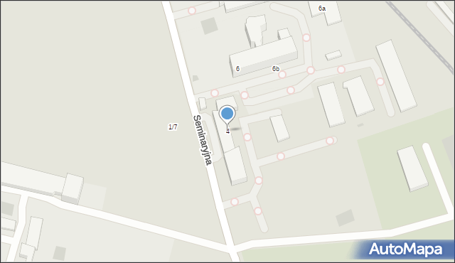 Łowicz, Seminaryjna, 4, mapa Łowicza