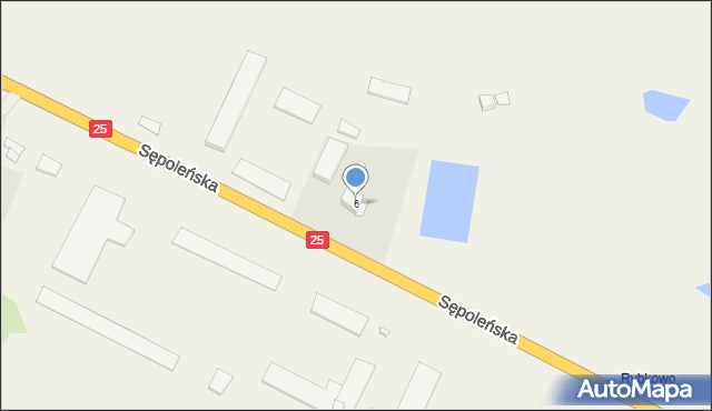 Mąkowarsko, Sępoleńska, 6, mapa Mąkowarsko