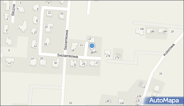 Mierzyn, Sezamkowa, 25, mapa Mierzyn