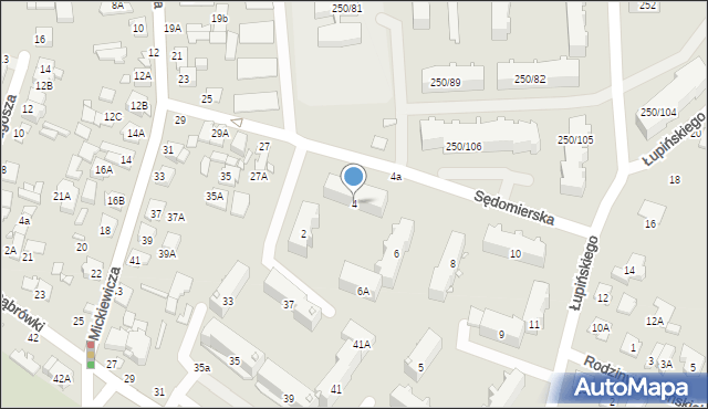 Mińsk Mazowiecki, Sędomierska, 4, mapa Mińsk Mazowiecki