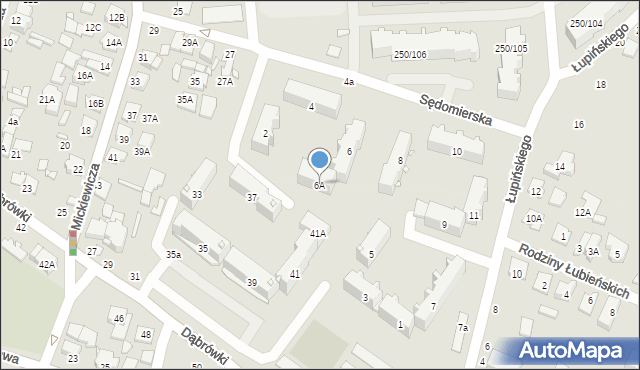 Mińsk Mazowiecki, Sędomierska, 6A, mapa Mińsk Mazowiecki