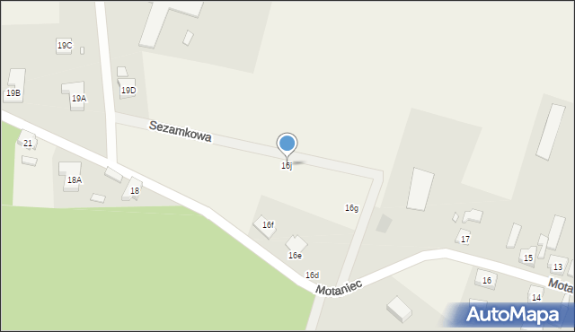 Motaniec, Sezamkowa, 7, mapa Motaniec