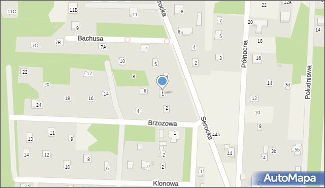 Nowa Wieś, Serocka, 1, mapa Nowa Wieś