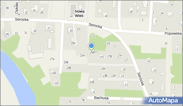 Nowa Wieś, Serocka, 17D, mapa Nowa Wieś