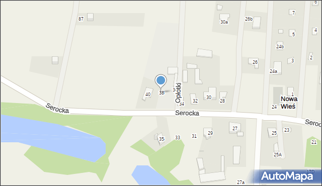 Nowa Wieś, Serocka, 38, mapa Nowa Wieś