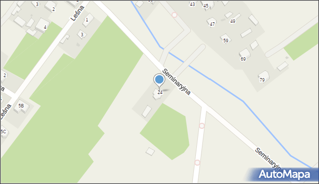 Nowe Opole, Seminaryjna, 24, mapa Nowe Opole