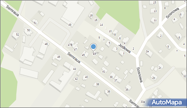 Osie, Semraua, ks., 43A, mapa Osie