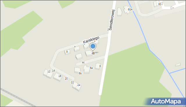 Ostrołęka, Sendlerowej Ireny, 4B, mapa Ostrołęka