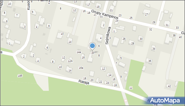 Palmiry, Sejmikowa, 10, mapa Palmiry