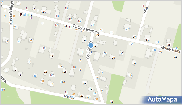 Palmiry, Sejmikowa, 3, mapa Palmiry