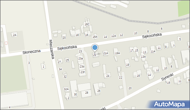 Piaseczno, Sękocińska, 21, mapa Piaseczno