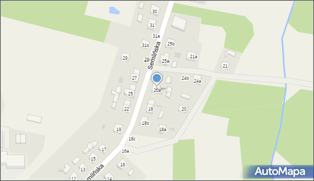 Pinczyn, Semlińska, 20a, mapa Pinczyn