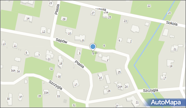 Podkowa Leśna, Sępów, 3, mapa Podkowa Leśna