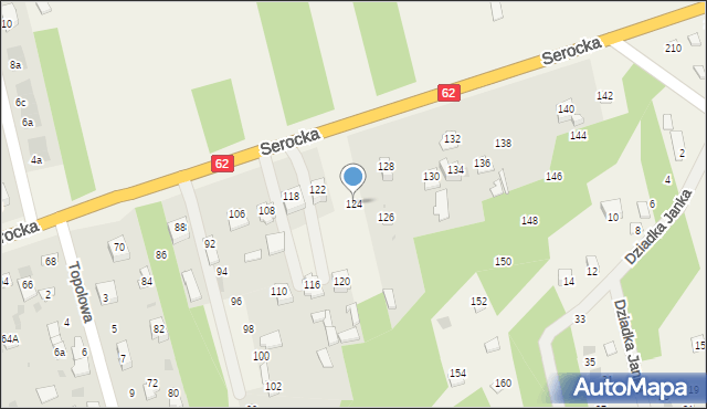 Pomiechówek, Serocka, 124, mapa Pomiechówek