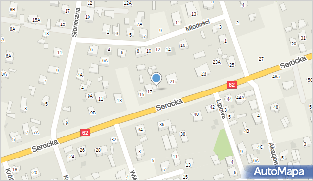 Pomiechówek, Serocka, 19, mapa Pomiechówek