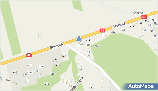 Pomiechówek, Serocka, 210, mapa Pomiechówek