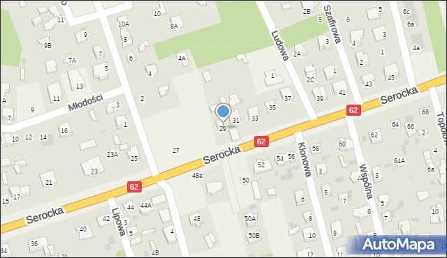 Pomiechówek, Serocka, 29, mapa Pomiechówek