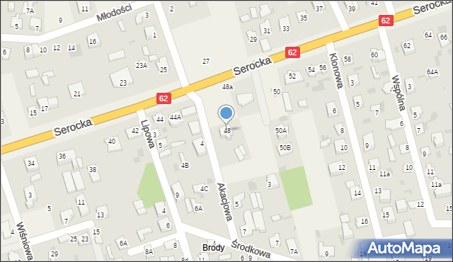 Pomiechówek, Serocka, 48, mapa Pomiechówek