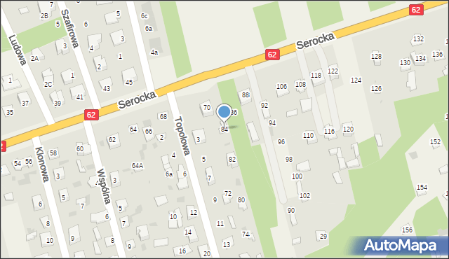 Pomiechówek, Serocka, 84, mapa Pomiechówek
