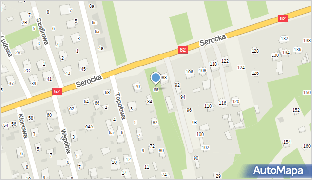 Pomiechówek, Serocka, 86, mapa Pomiechówek