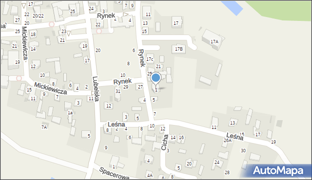 Puchaczów, Senatorska, 1, mapa Puchaczów