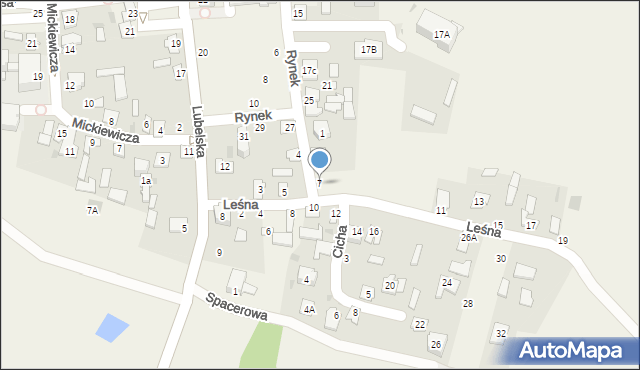 Puchaczów, Senatorska, 7, mapa Puchaczów