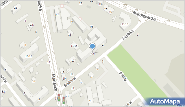 Radom, Sedlaka Włodzimierza, ks. prof., 6, mapa Radomia