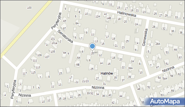 Radom, Senatorska, 10, mapa Radomia
