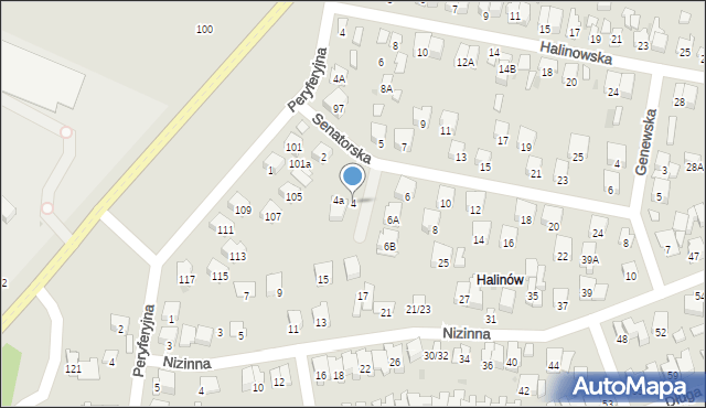 Radom, Senatorska, 4, mapa Radomia