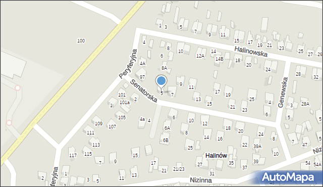 Radom, Senatorska, 5, mapa Radomia