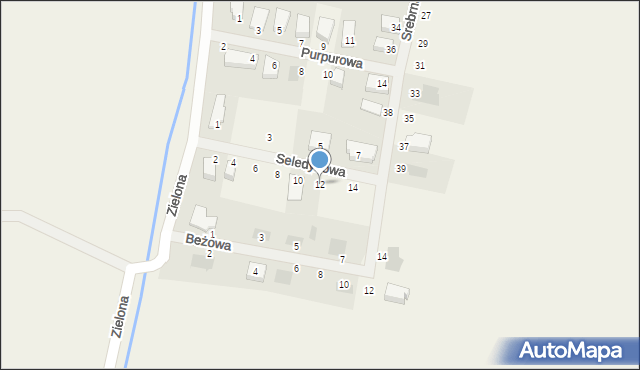 Redlica, Seledynowa, 12, mapa Redlica