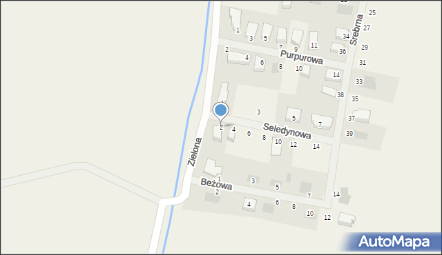 Redlica, Seledynowa, 2, mapa Redlica