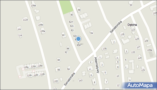 Rzeszów, Senatorska, 82a, mapa Rzeszów