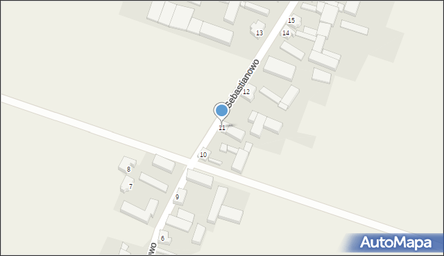 Sebastianowo, Sebastianowo, 11, mapa Sebastianowo
