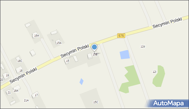 Secymin Polski, Secymin Polski, 15B, mapa Secymin Polski