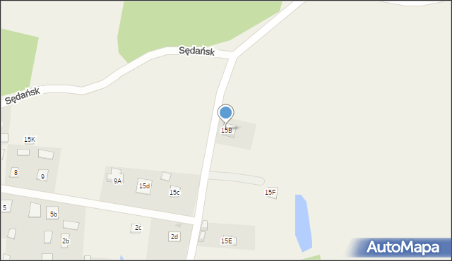 Sędańsk, Sędańsk, 15B, mapa Sędańsk