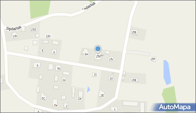 Sędańsk, Sędańsk, 15d, mapa Sędańsk