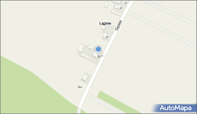 Sędek, Sędek, 38, mapa Sędek