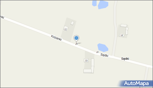 Sędki, Sędki, 20, mapa Sędki