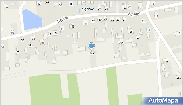 Sędów, Sędów, 37a, mapa Sędów
