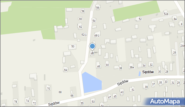 Sędów, Sędów, 48, mapa Sędów