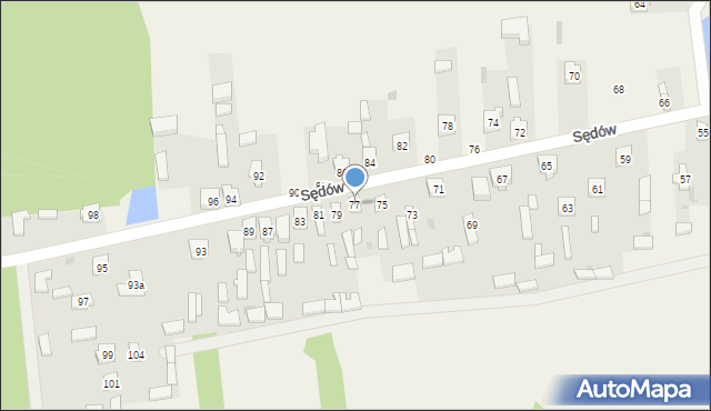 Sędów, Sędów, 77, mapa Sędów
