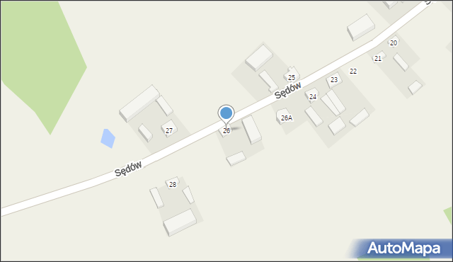 Sędów, Sędów, 26, mapa Sędów