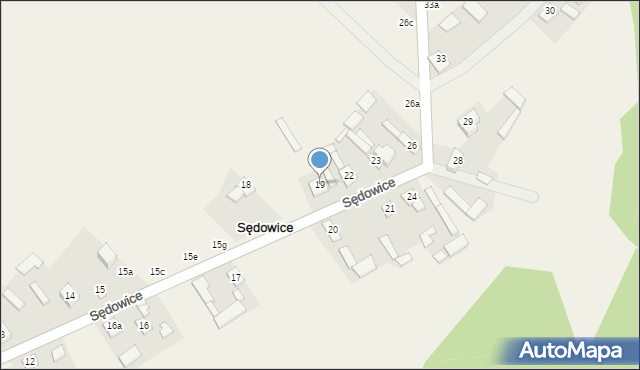 Sędowice, Sędowice, 19, mapa Sędowice